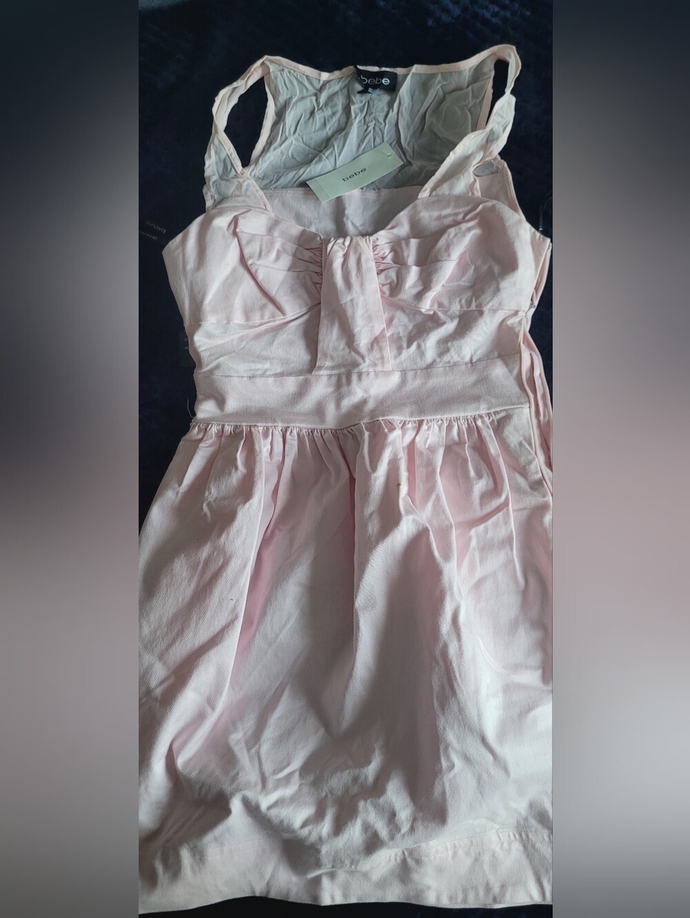 bebe Light Pink Sleeveless Babydoll Chemise